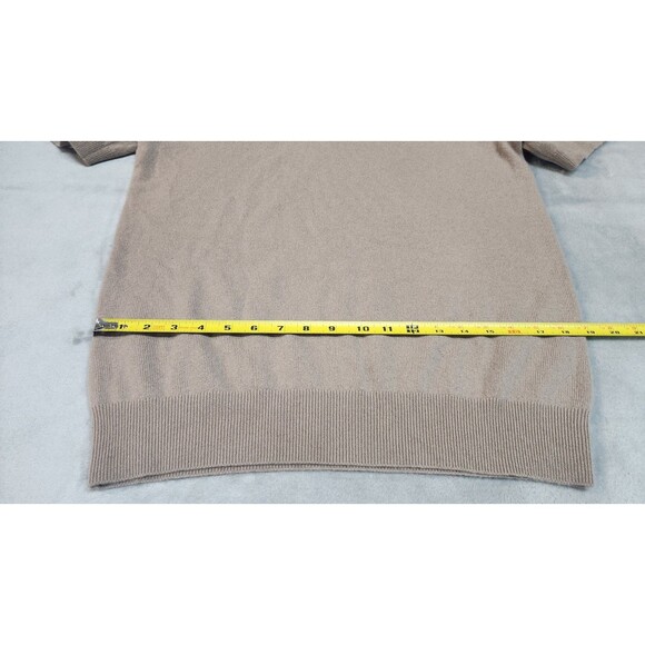The Commons Men's Tan Small 100% Cashmere Collar Sweater Polo Shirt NWT - Picture 8 of 9
